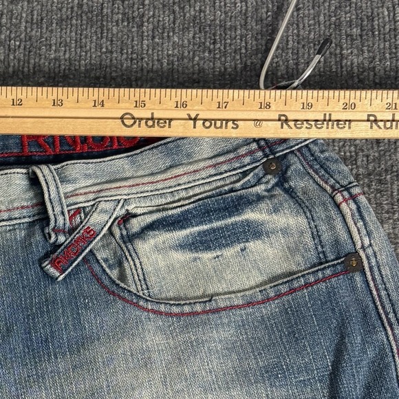 Akademiks Mens Jeans Size 40 Denim Blue RN100964 Straight Fit Relaxed - Picture 13 of 16